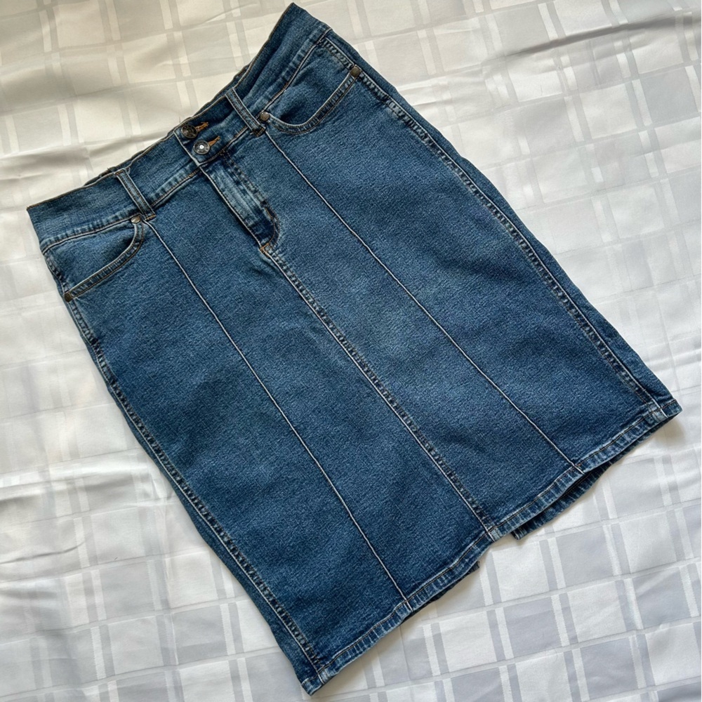 Urban Star Y2K Denim Knee Length Pencil Skirt